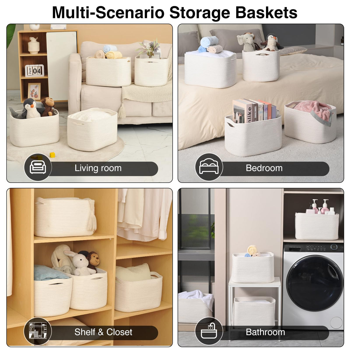 ICERZCZ nursery organizer basket keeps baby essentials within reach.