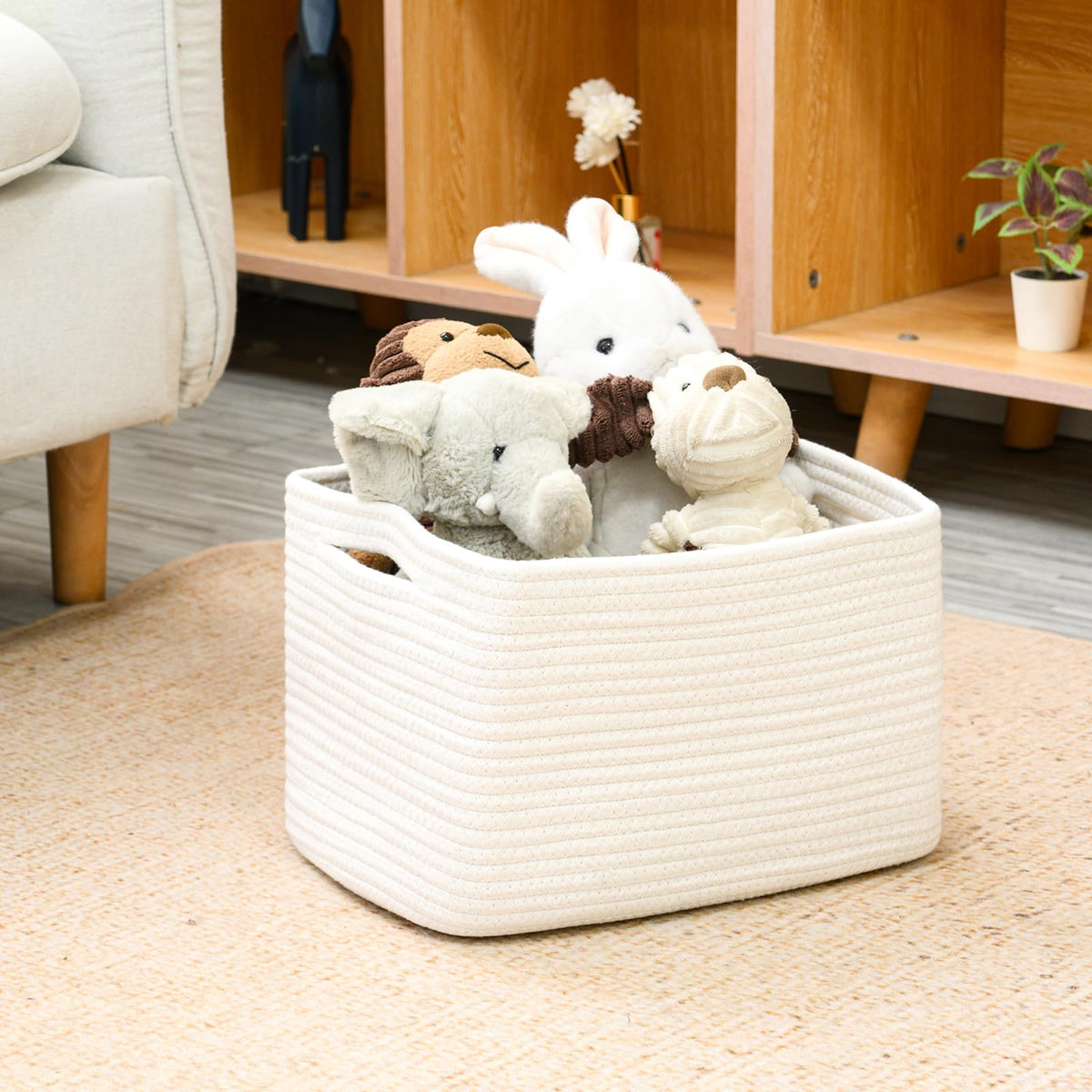 ICERZCZ small baskets placed under a bed for hidden storage