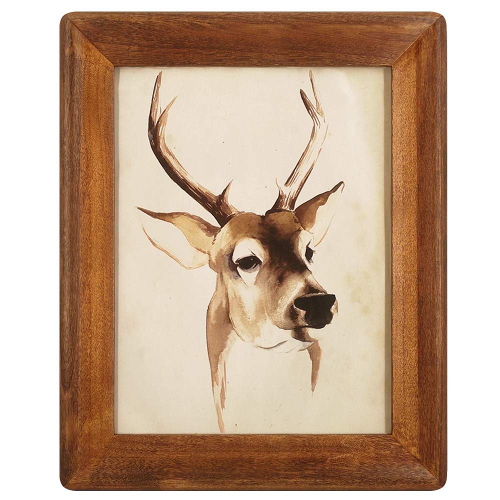 icheesday 8x10 rustic wood frame with glass front for wall or tabletop display
