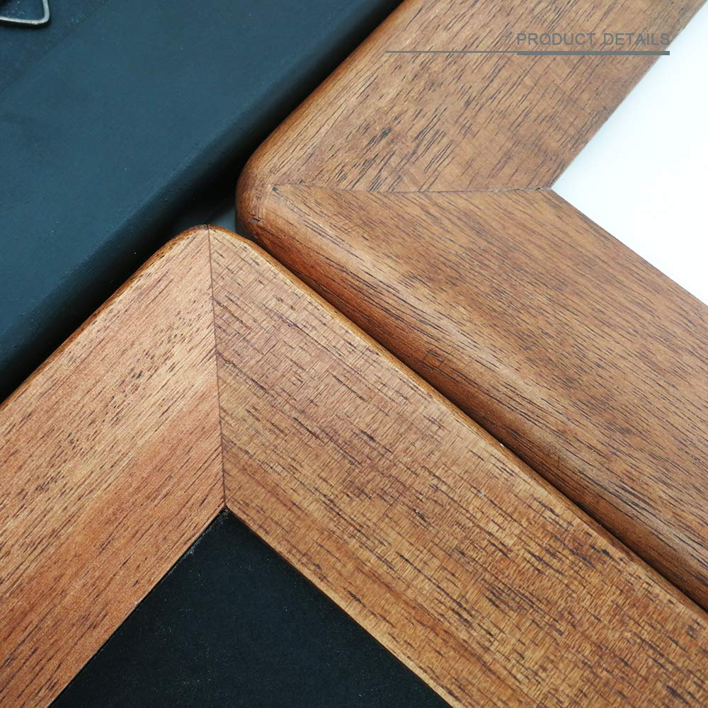 icheesday brown wood frame with glass front enhances photos on desks or shelves