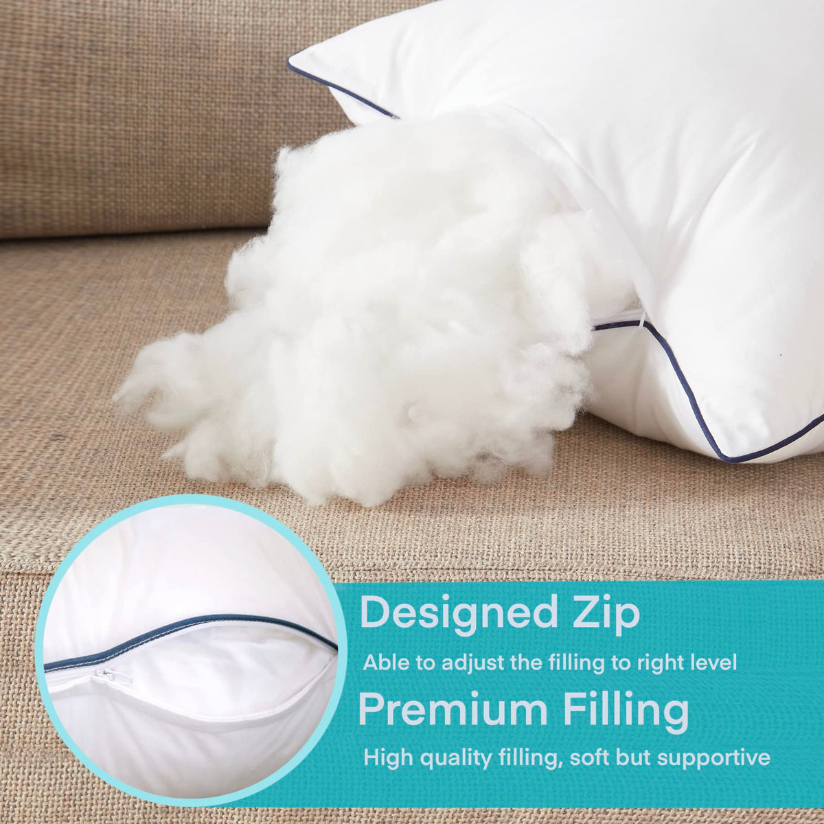 Ichrysania 4D high resiliency filling provides lasting softness and support.