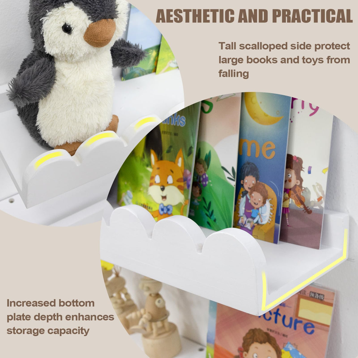 icnjdmopclean hooks-for-toys-and-books provide versatile wall storage for kids