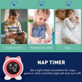I·CODE OK to Wake included charger keeps clock powered.
