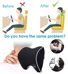 ICOMFYWAY neck pillow side view provides targeted neck support for long drives.