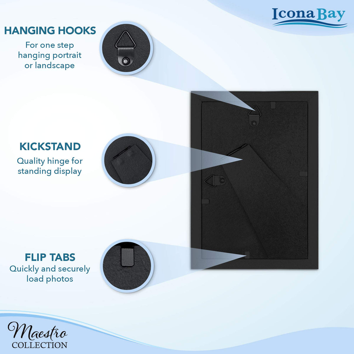 Icona Bay Maestro gold beveled edges add refined depth to your photo display.