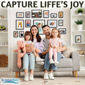 Icona Bay Northwood 12-pack of black balsam frames for multipack displays.