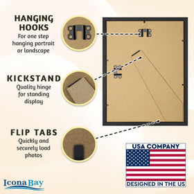 Icona Bay Northwood frame with easel stand for desk or shelf display.