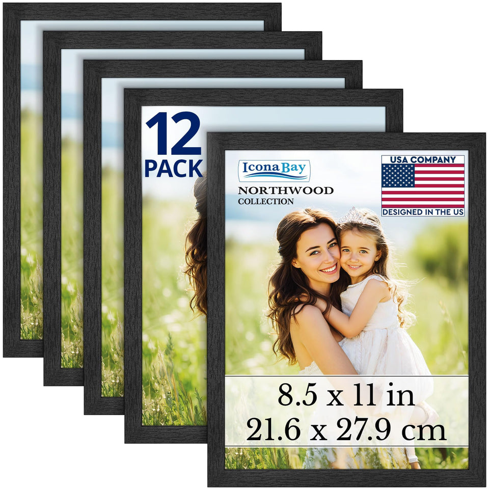 Icona Bay Northwood frame front view for 11x8.5 diplomas, crisp display and elegant protection.