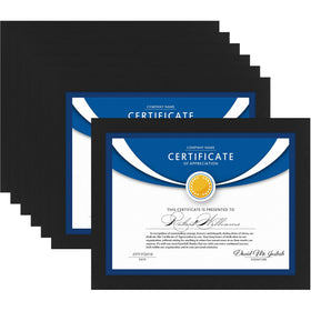 Icona Bay 8.5x11 black diploma frame front view for wall display