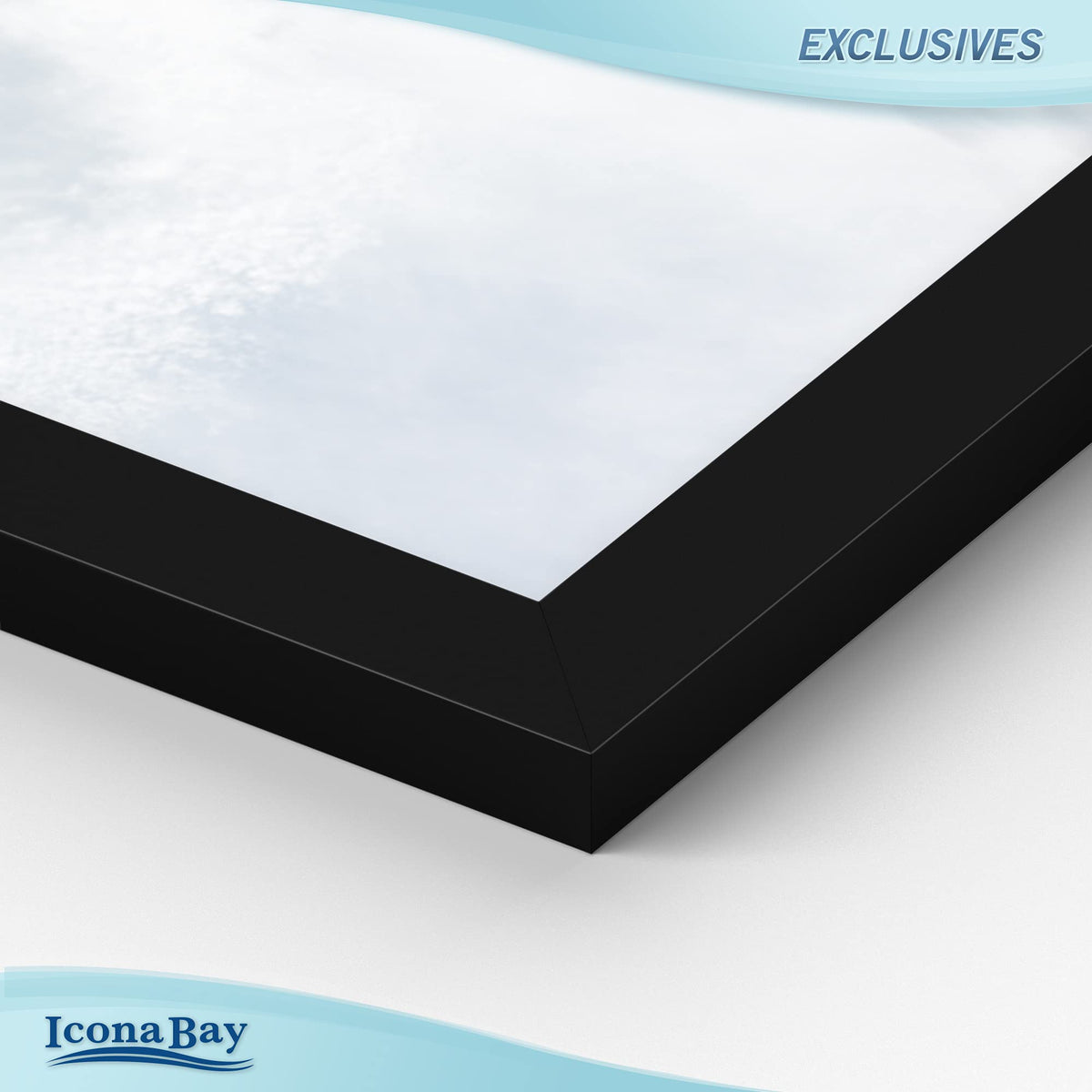 Icona Bay 8.5x11 black diploma frame side view for a slim profile