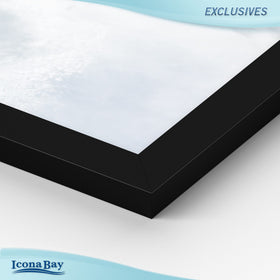 Icona Bay 8.5x11 black diploma frame side view for a slim profile