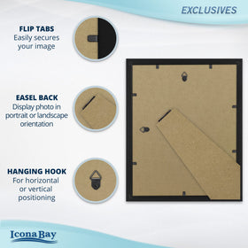 Icona Bay 8.5x11 black frame wall mount option for certificates
