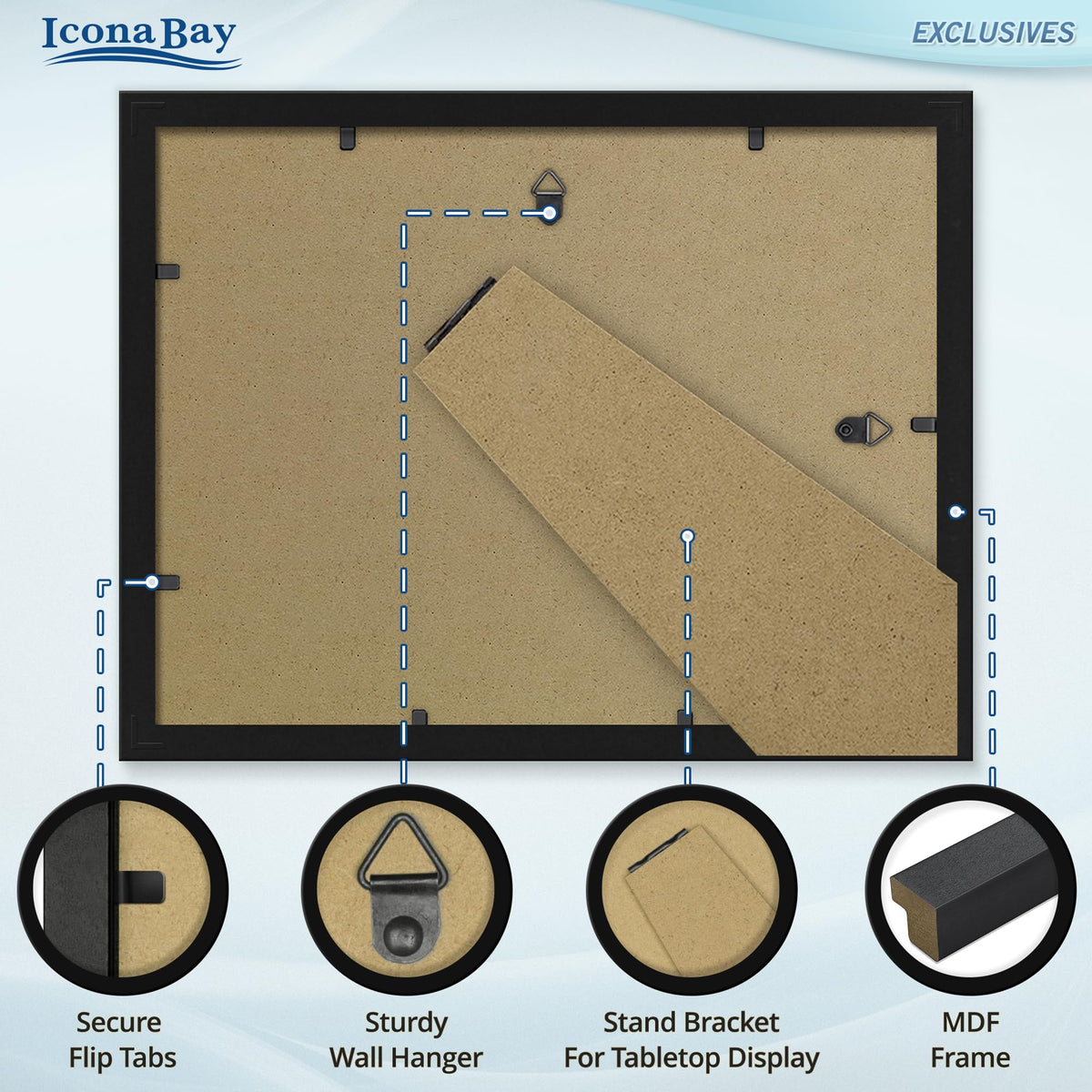 Icona Bay packaging protects 12-frame set during shipping