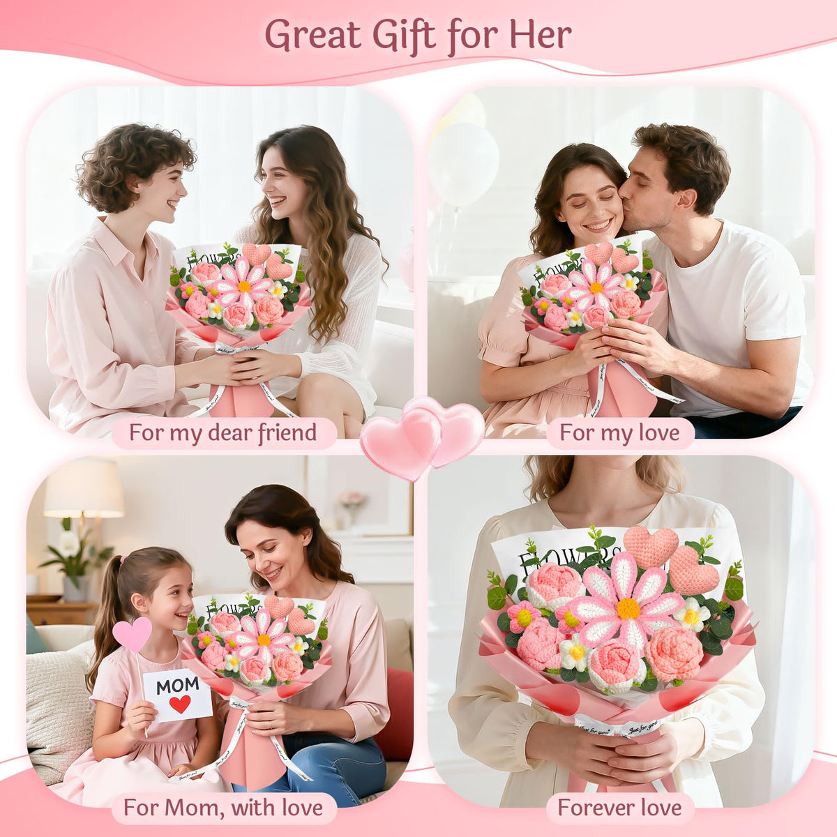 ICX allergy-free crochet bouquet made from skin-friendly materials