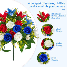 ICX cemetery flowers in vase for maintenance-free grave display