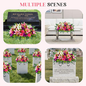 ICX 26x18 inch saddle elegantly complements diverse headstone styles