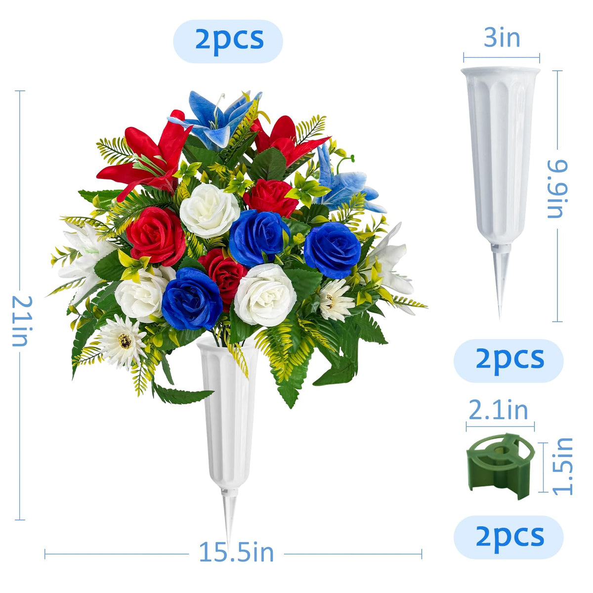 ICX ground nail design keeps grave flowers stable in windy conditions