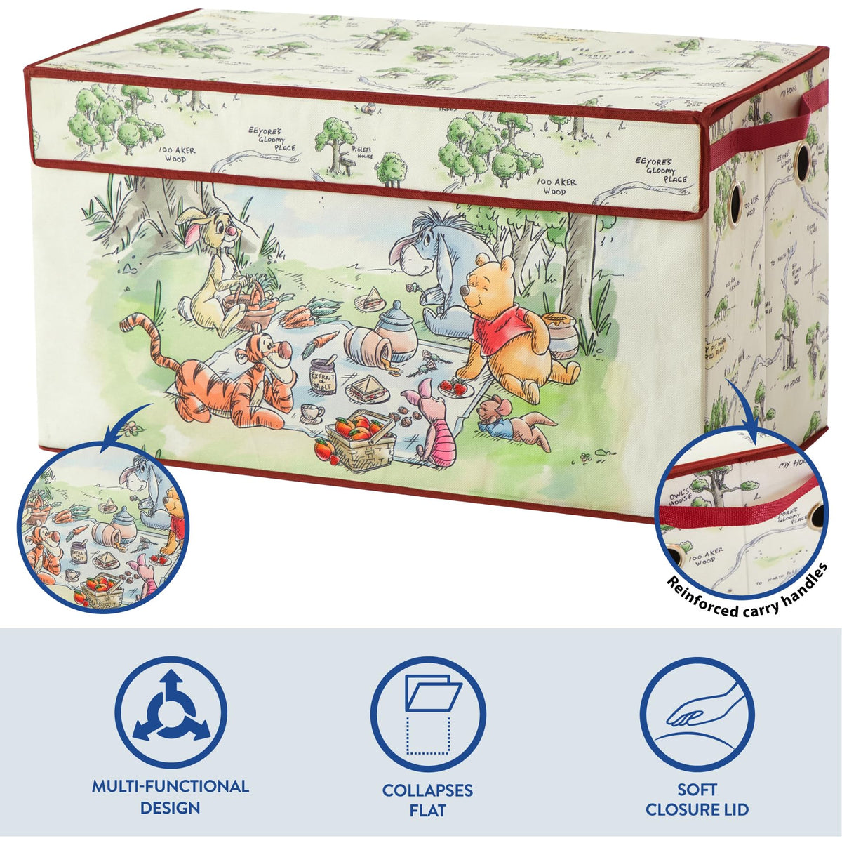 Collapsible design folds flat for easy storage when not in use.
