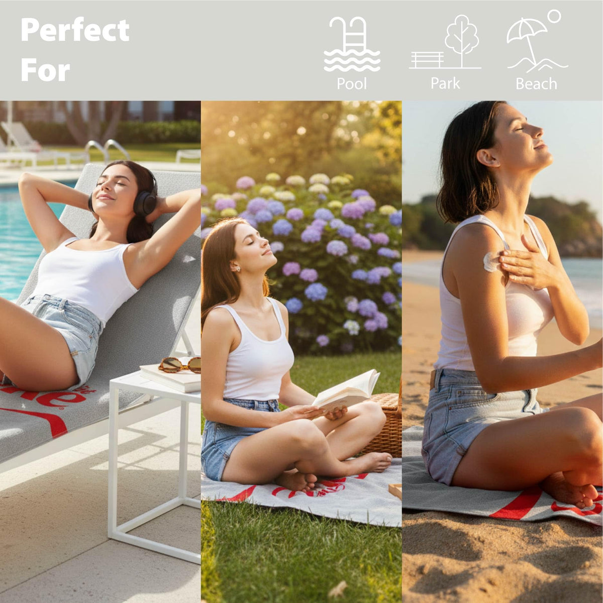 Idea Nuova Diet Coke towel plush fabric emphasizes absorbent performance and comfort.