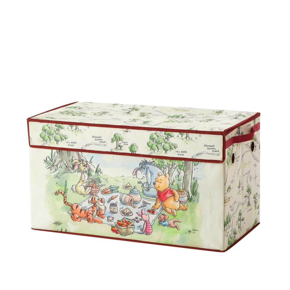 Idea Nuova Winnie the Pooh trunk with soft lid for safe child storage.