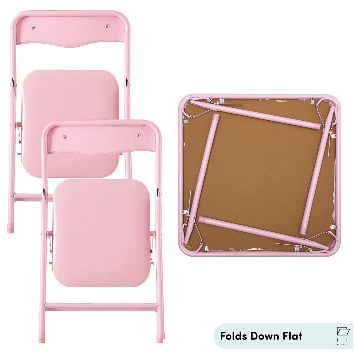 Idea Nuova Heritage Kids pink folding frame keeps playroom organized.