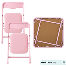 Idea Nuova Heritage Kids pink folding frame keeps playroom organized.