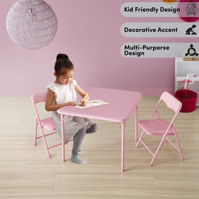 Idea Nuova Heritage Kids pink play-dining set brightens a room.