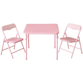 Idea Nuova Heritage Kids pink table setup ideal for crafts and meals.