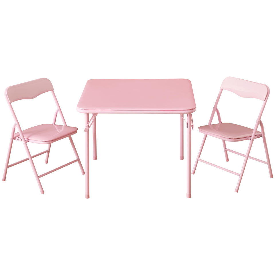 Idea Nuova Heritage Kids pink table setup ideal for crafts and meals.