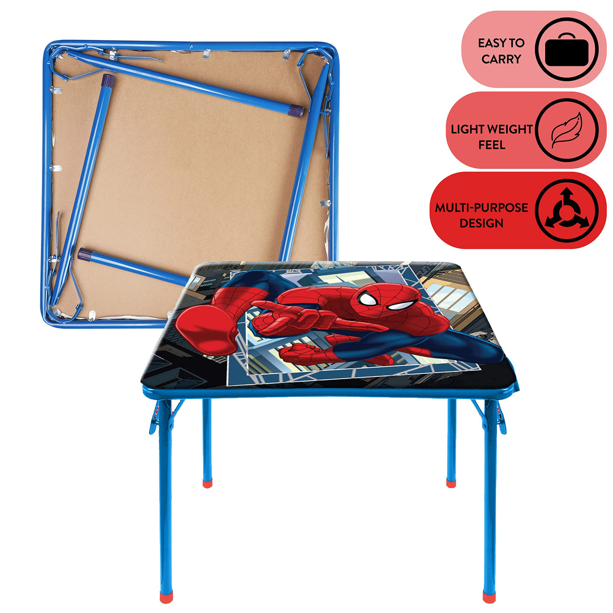 Idea Nuova Marvel Spider-Man 3pc set with durable steel frame for long lasting use