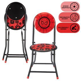 Spiderman padded chair seat for comfortable coloring and playtime.