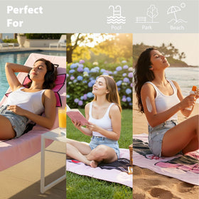 Idea Nuova soft velour front towel with plush backing for cozy drying after swimming.