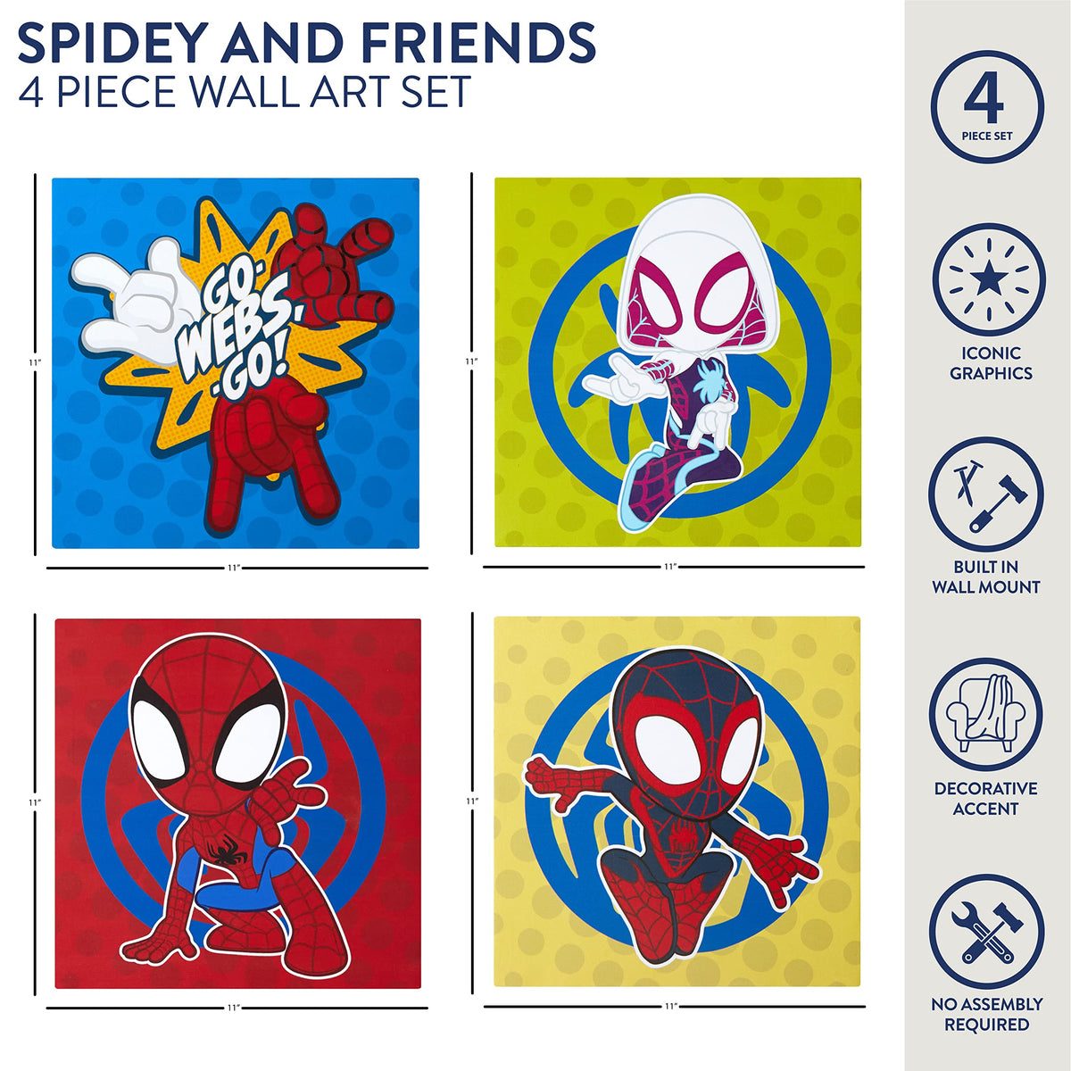 Idea Nuova Spidey panel 2: playful scene ideal above a bed or play area