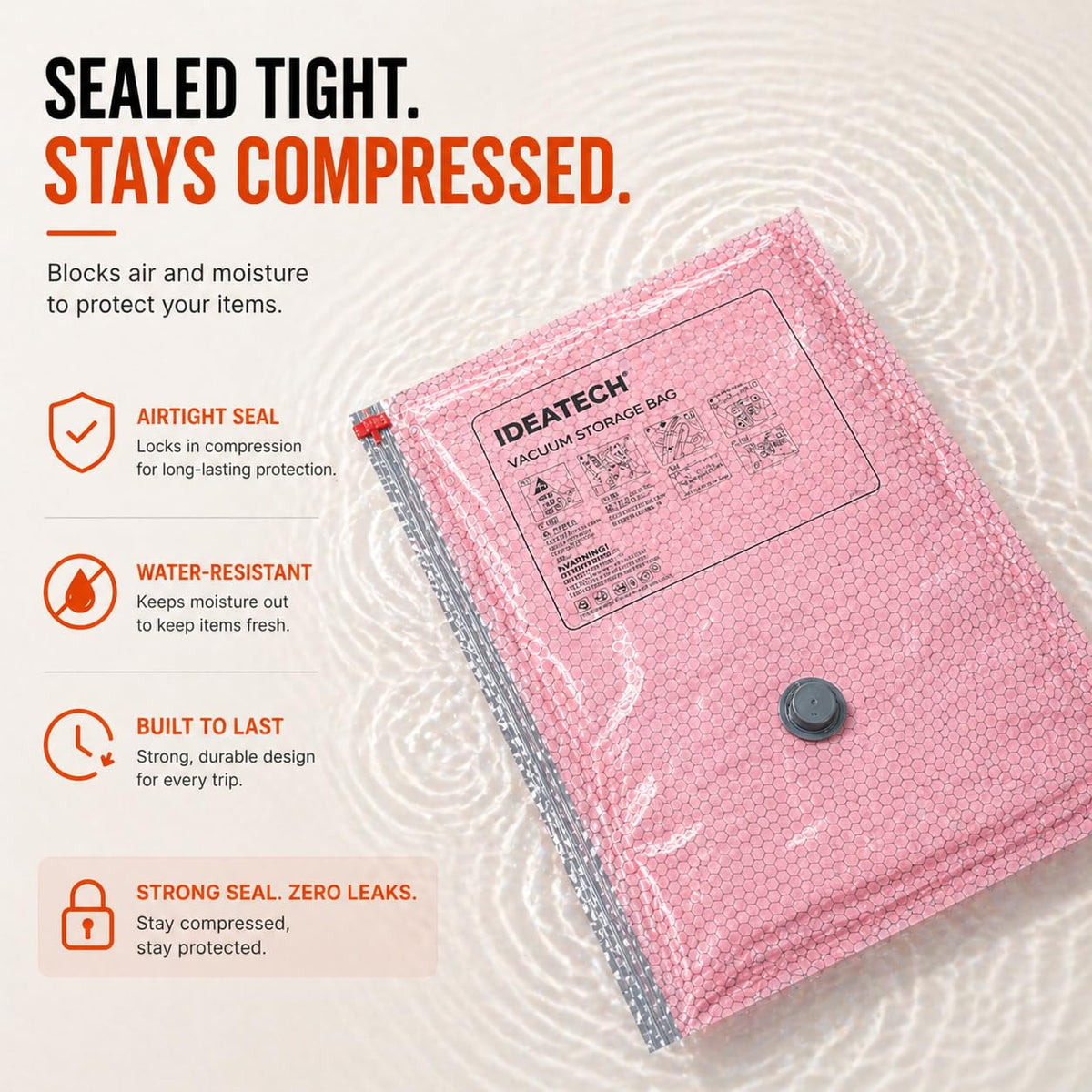 IDEATECH color-changing-seal-indicator shows when the bag is fully sealed and ready