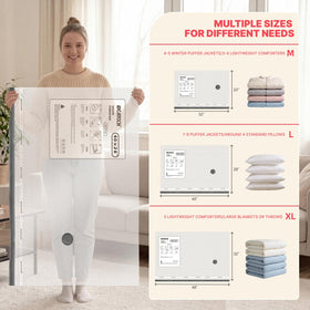 IDEATECH wide-opening bag making bulky bedding easy to pack.