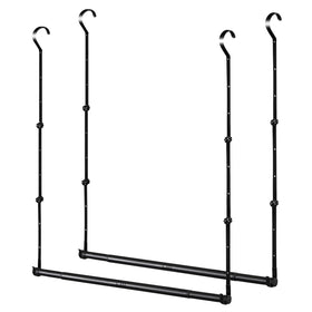Idefair adjustable closet rods side view maximize vertical storage.