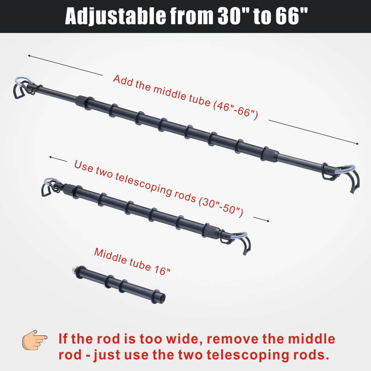 Idefair adjustable garment rack inside a vehicle for wrinkle-free outfits.