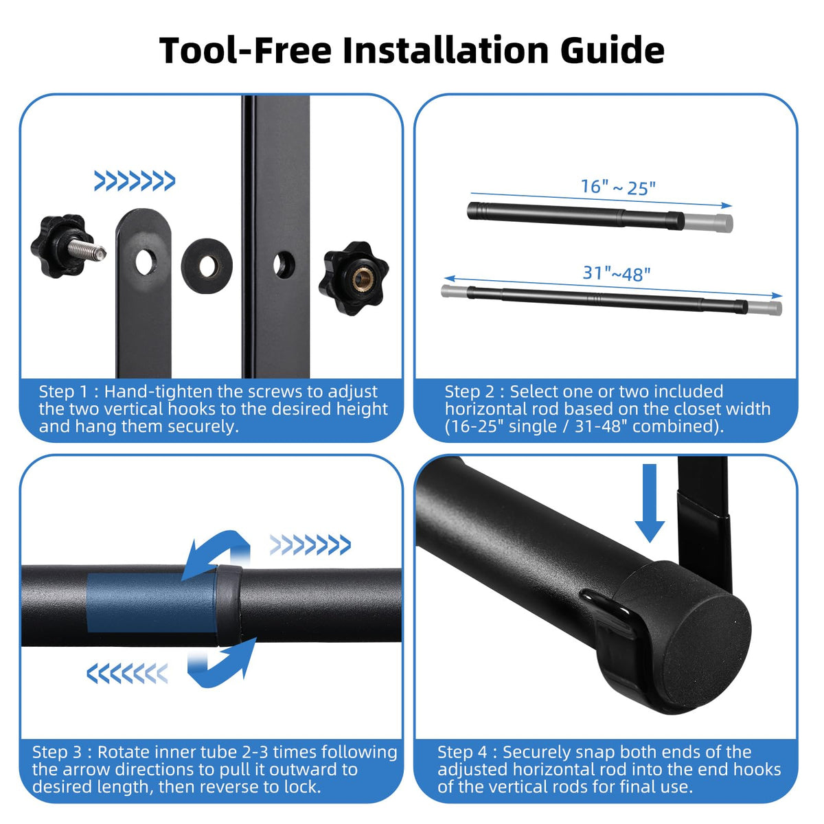 idefair no drill installation offers quick tool free setup