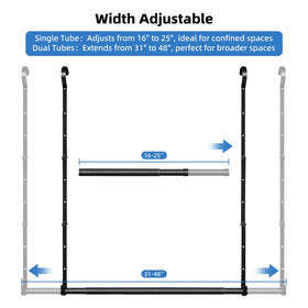 idefair sturdy vertical connectors and metal bar provide reliable support