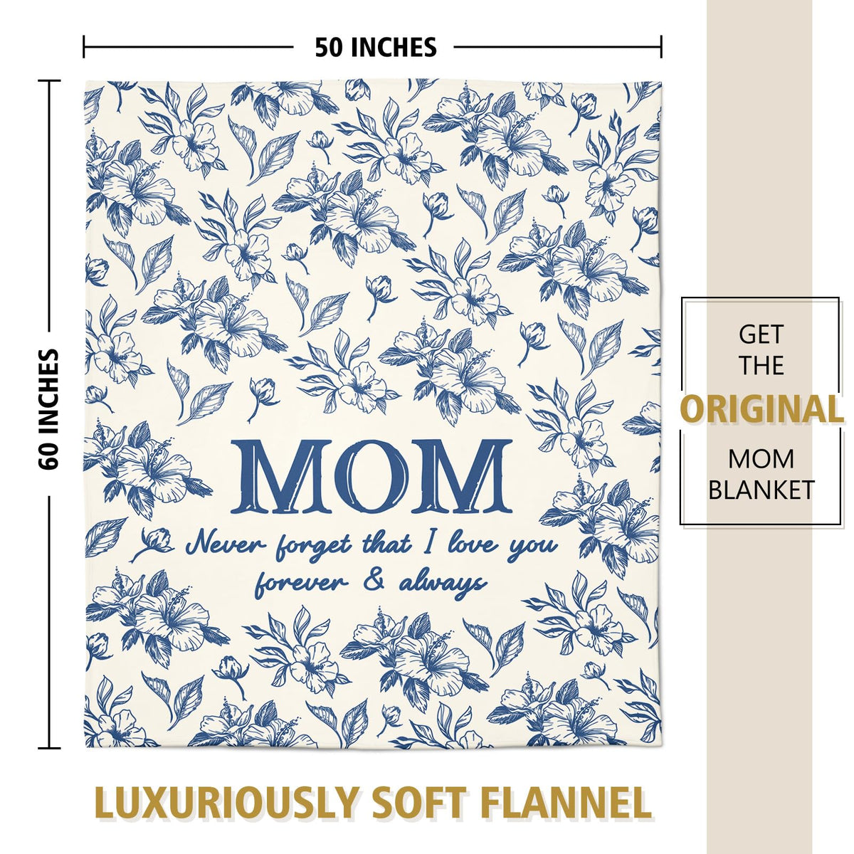 IDELTIME moms birthday gift blanket features engraved message for a heartfelt surprise
