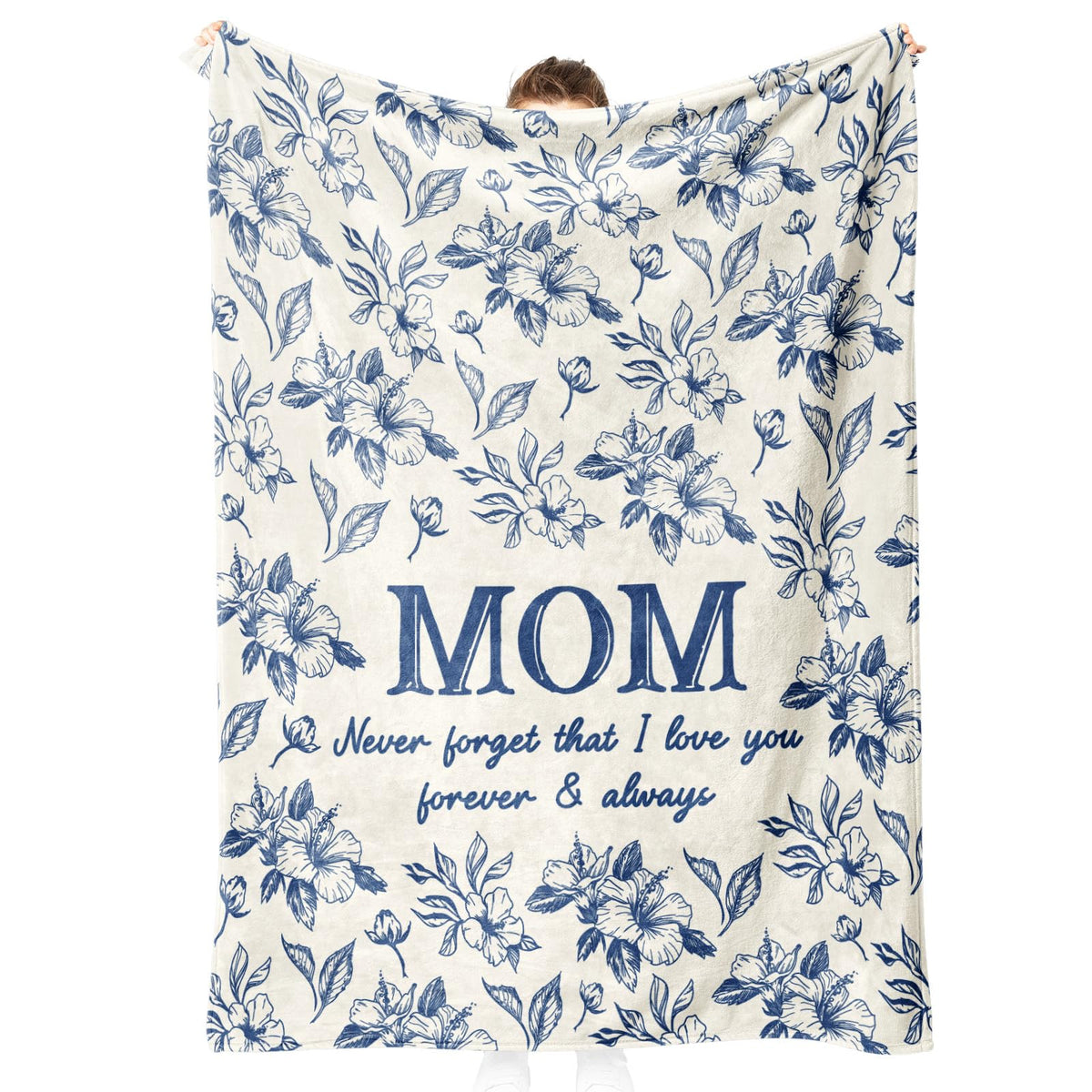 IDELTIME Mothers Day blanket floral design draped over a chair for cozy gifting