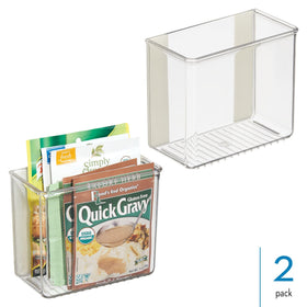iDesign clear bin mounts flush to surfaces for neat storage.