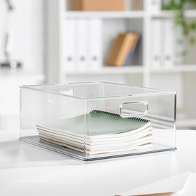 iDesign BPA-free recycled plastic bin combines durability with simple cleaning