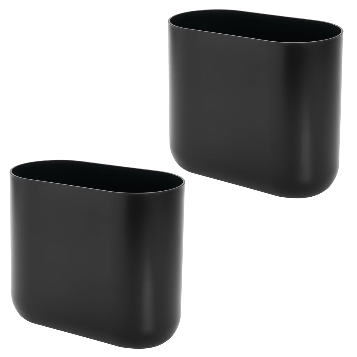 iDesign Cade Oval Trash Can is easy to clean with mild soap and water.
