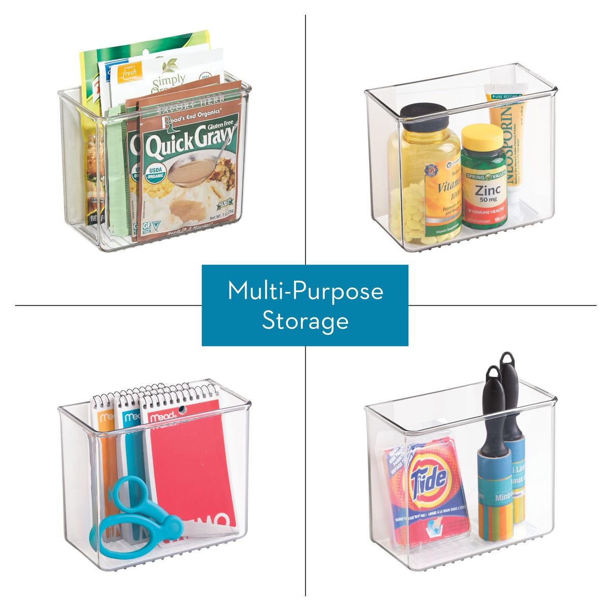 iDesign durable plastic bin suitable for daily organization.