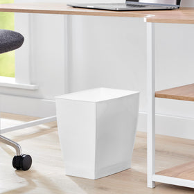 iDesign Mono open-top trash bin enables easy daily disposal in kitchens and offices
