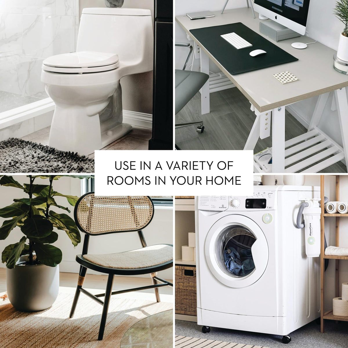 iDesign Mono Trash Can is BPA-free and shatter-resistant for daily use.