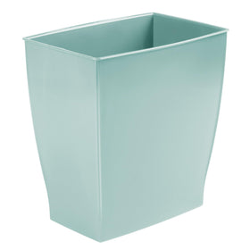 idesign mono trash can inside cabinet, fits neatly to reduce clutter.