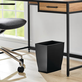 iDesign Mono trash can open-top design for quick disposal
