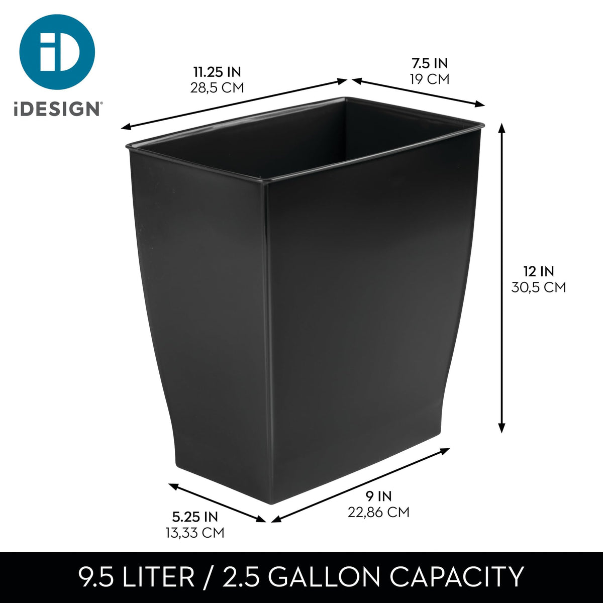iDesign Mono trash can inside cabinet for clutter-free countertops